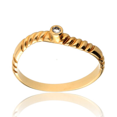 Anillo "Vusil" oro 1ª ley 18K con diamante