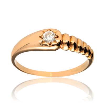 Anillo "Kildor" oro 1ª ley 18K con diamante