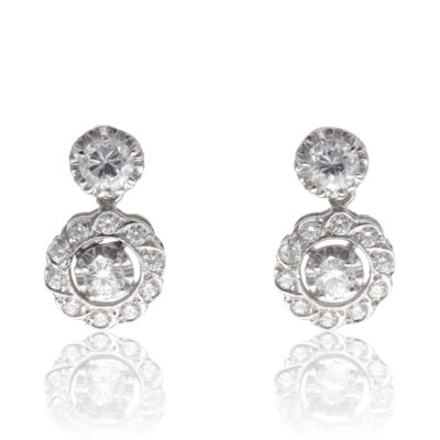 Pendientes "Zudeti" oro blanco 1ª ley 18K