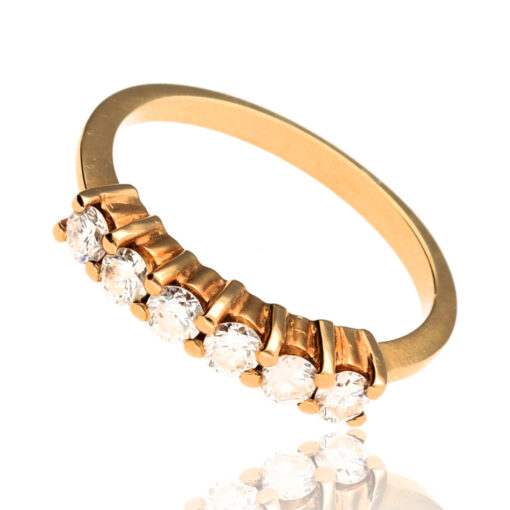 Anillo "Leicis" oro 1ª ley 18K con diamantes