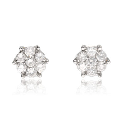 Pendientes "Piecus" oro blanco 1ª ley 18K con diamantes