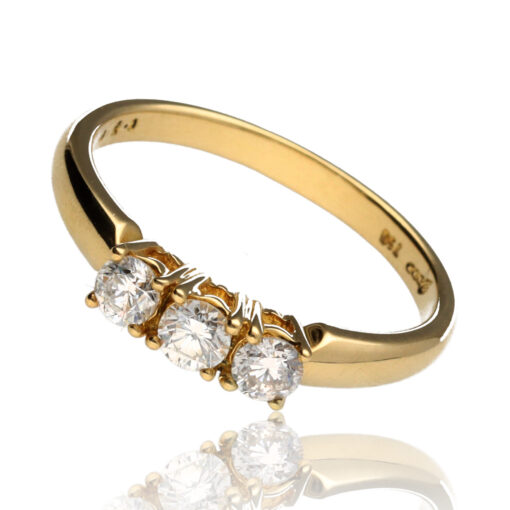 Anillo "Lione" oro 1ª ley 18K con diamantes
