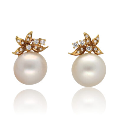 Pendientes "Catulan" oro 1ª ley 18K con perlas japonesas