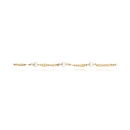 Pulsera "Nastu" oro 1ª ley 18K con perlas cultivadas