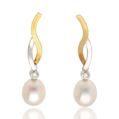 Pendientes "Tivina" oro 1ª ley 18K con perlas cultivadas