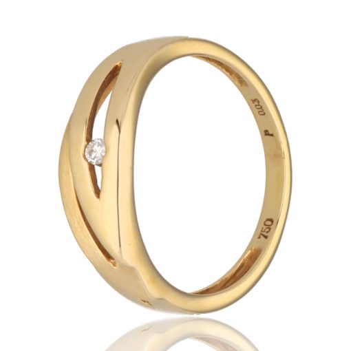 anillo "ultina" oro 1ª ley 18k con diamantes