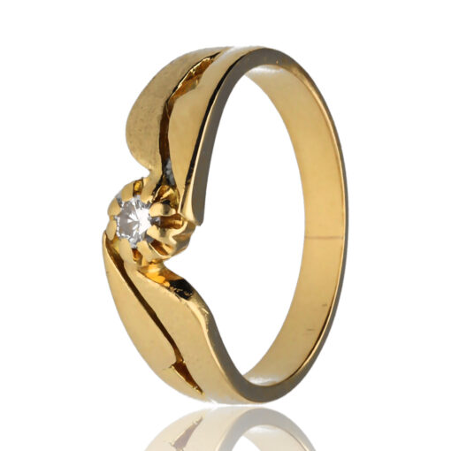 Anillo "Sobeta" oro 1ª ley 18K con diamante