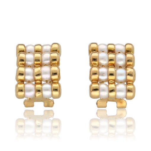 Pendientes "Beiler" oro 1ª ley 18K con perlas cultivadas