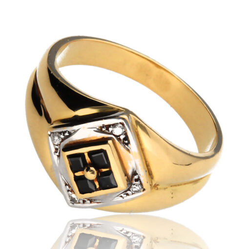 Anillo "Uifer" oro 1ª ley 18K con diamantes