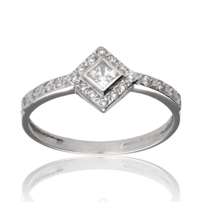 Anillo "Igeos" oro blanco 1ª ley 18K