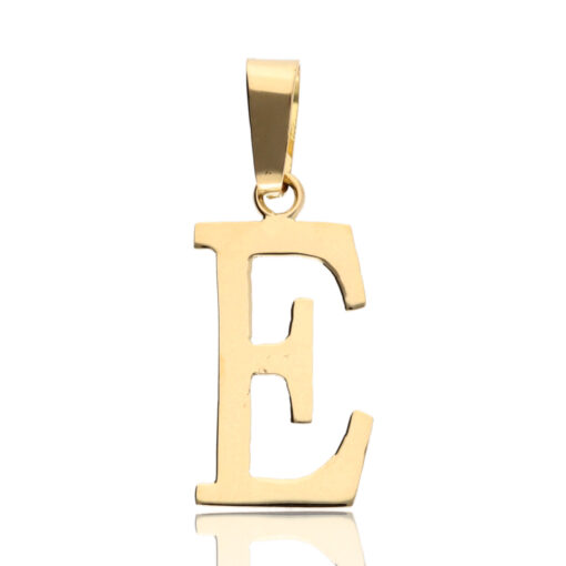 Colgante "E" oro 1ª ley 18K