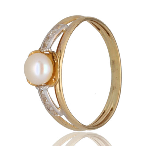 Conjunto "Balirran" oro 1ª ley 18K con perlas cultivadas