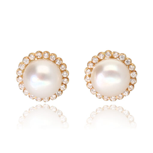 Conjunto "Cilua" oro 1ª ley 18K con perlas cultivadas