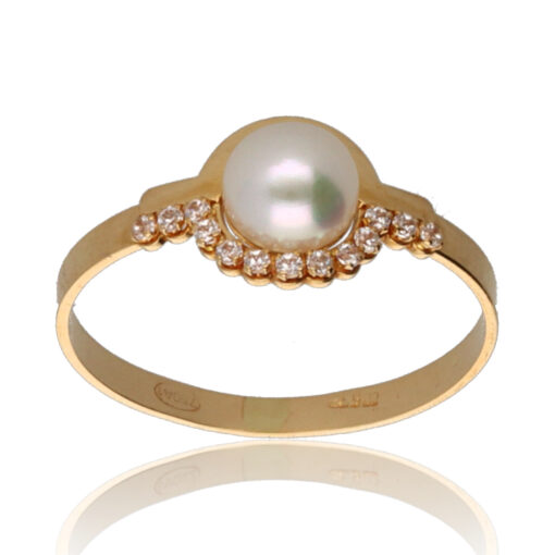 Conjunto "Frusna" oro 1ª ley 18K con perlas culticadas
