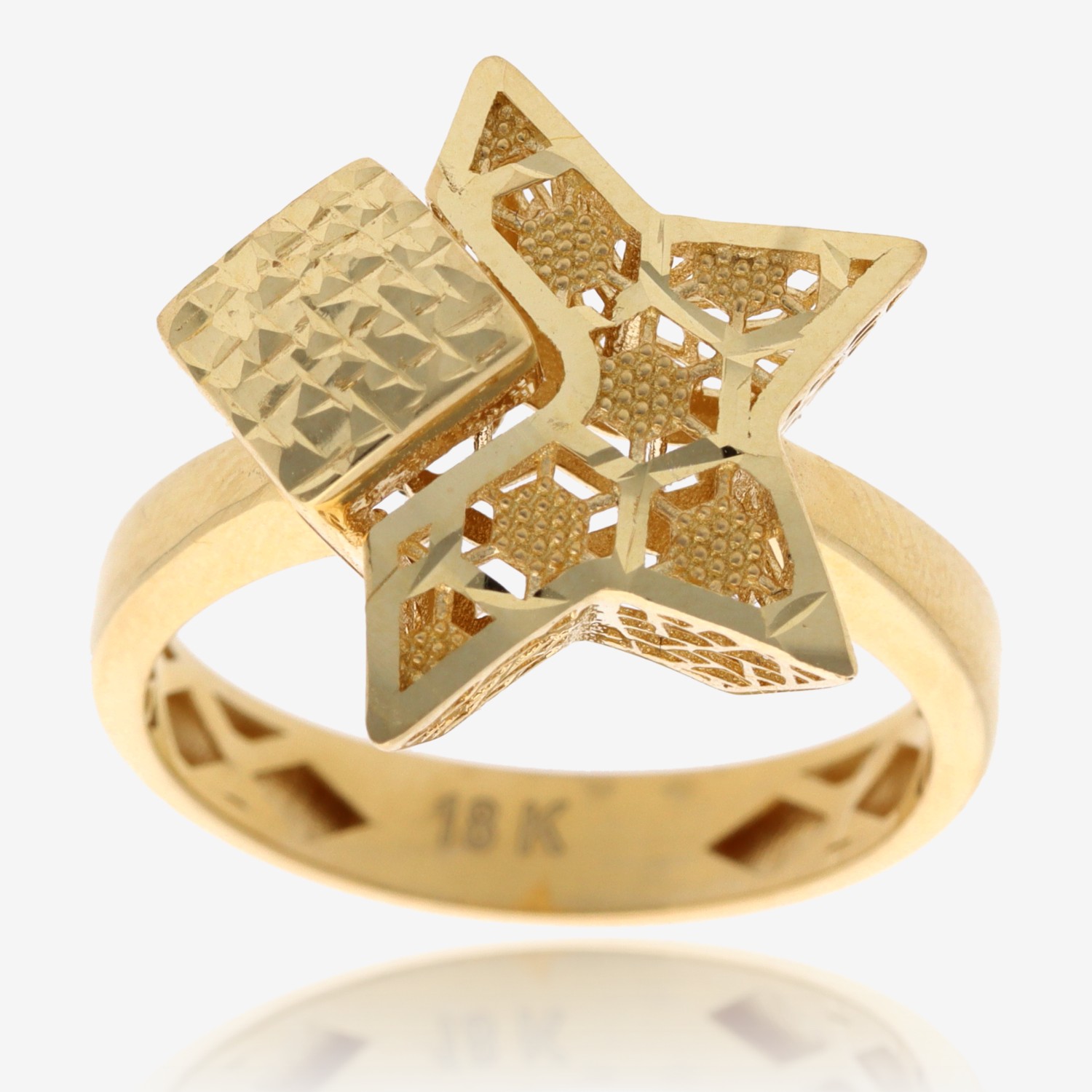 Anillo Eacien oro 1ª ley 18K